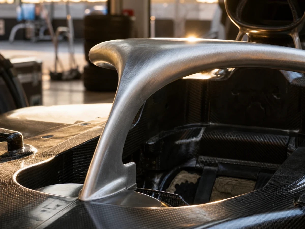 Motorsportmiljö som illustrerar f1 halo