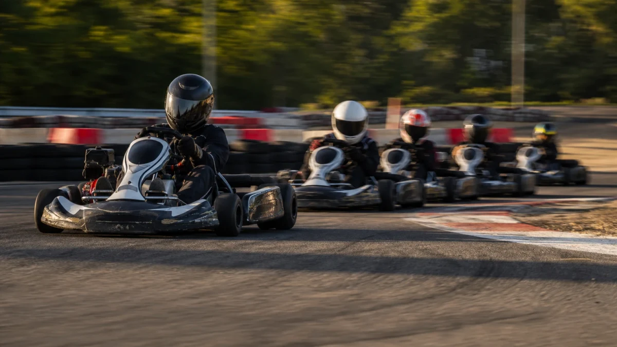 Motorsportmiljö som illustrerar gokart stockholm