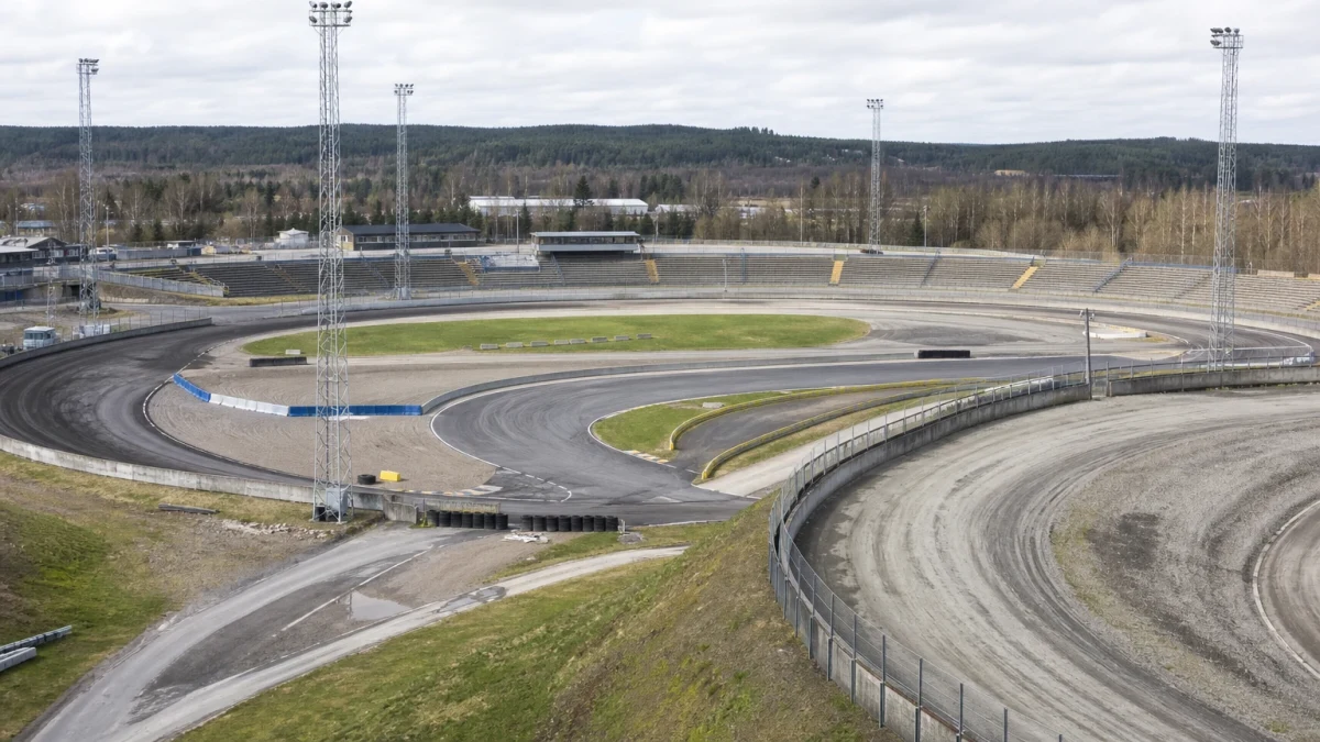 Motorbana i Sviestad som illustrerar Linköpings Motorstadion