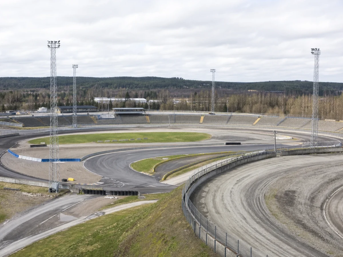 Motorbana i Sviestad som illustrerar Linköpings Motorstadion