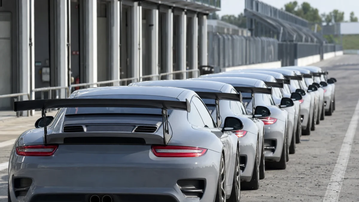 Motorsportmiljö som illustrerar Porsche Carrera Cup
