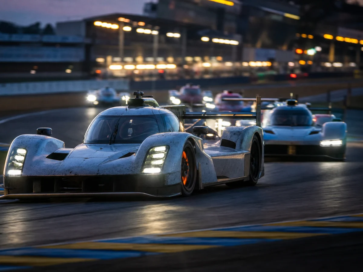 Sportvagnsprototyp på bana som illustrerar WEC